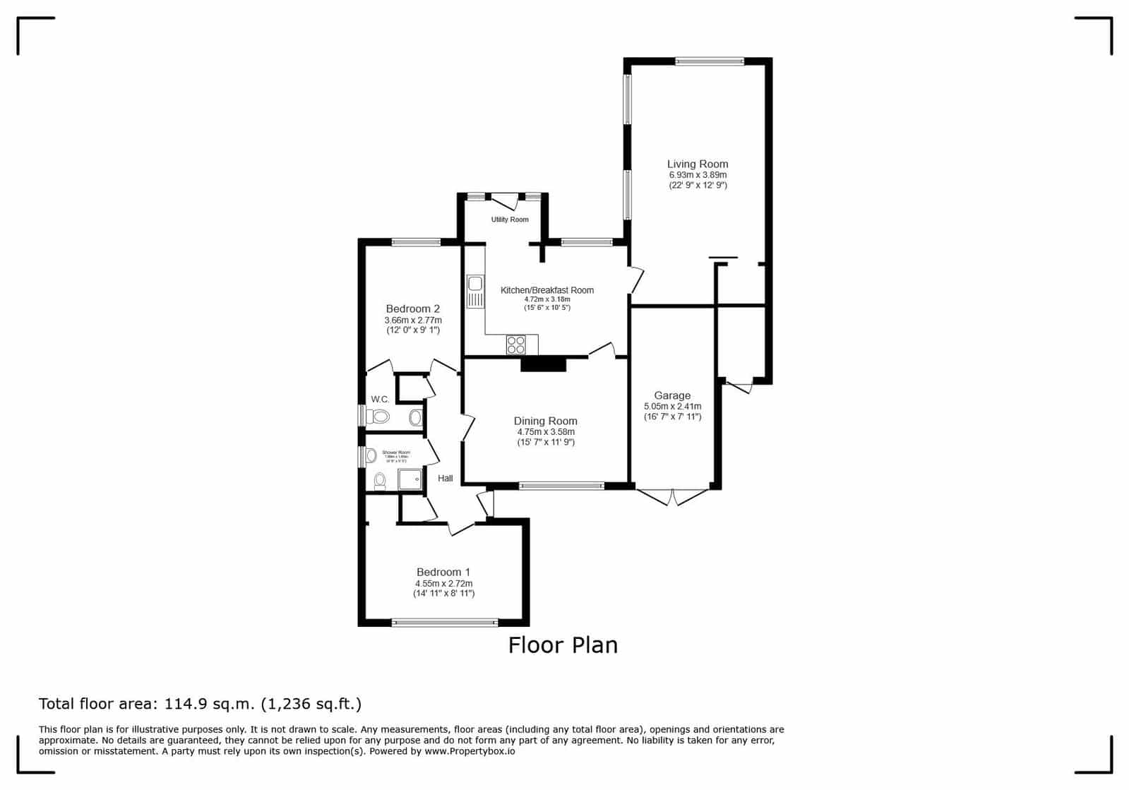 2 Bed, 1 Bath Property For Sale in Rough Way, RH12 4DE